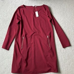 Women’s Dark Red Pullover Dress, Size Medium